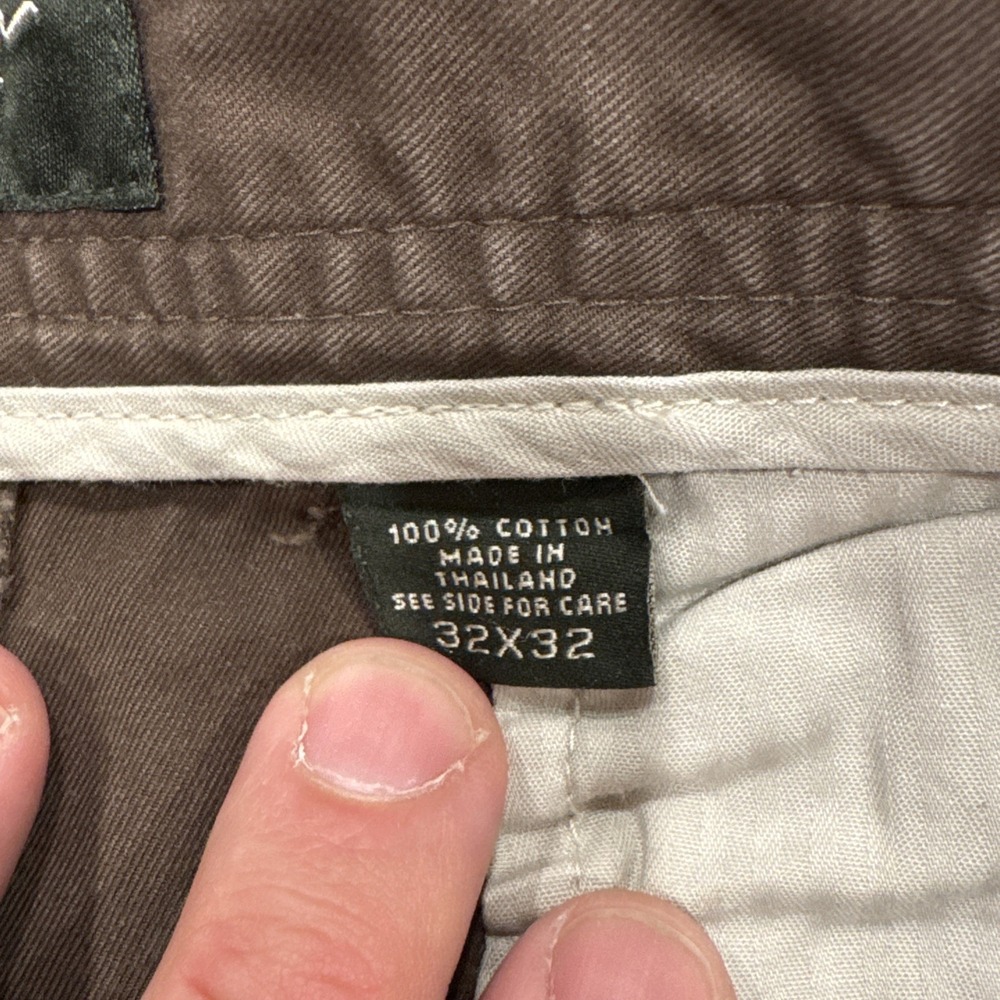 Eddie Bauer Jeans Men's 33x32 Straight Classic Fit Brown Denim Casual Work Hike - Picture 8 of 12